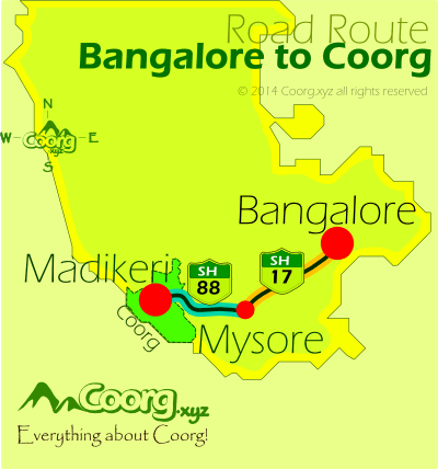 Bangalore to Coorg by Bus Route