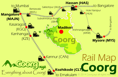 Bangalore To Coorg Map Bangalore To Coorg By Train