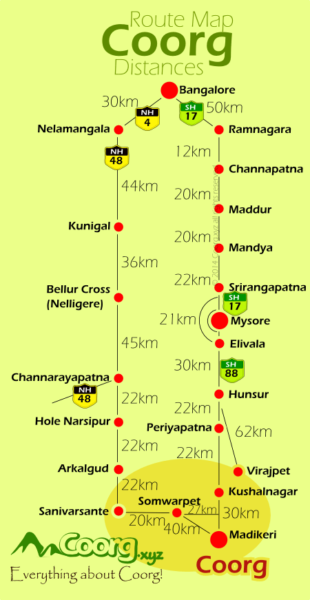bangalore to coorg road trip plan