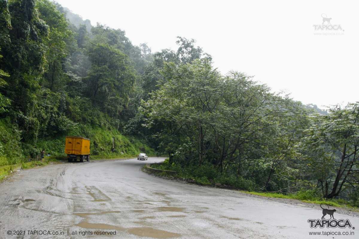 NH75 at Shiradi Ghat.  Road Condition is so-so, but drivable ...